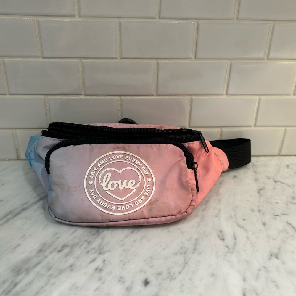 Claire's Pink and Blue Love Fanny Pack